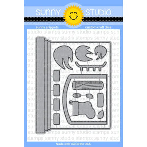 Sunny Studio Stamps A2 Fireplace Shaped Christmas Card Metal Cutting Die Set