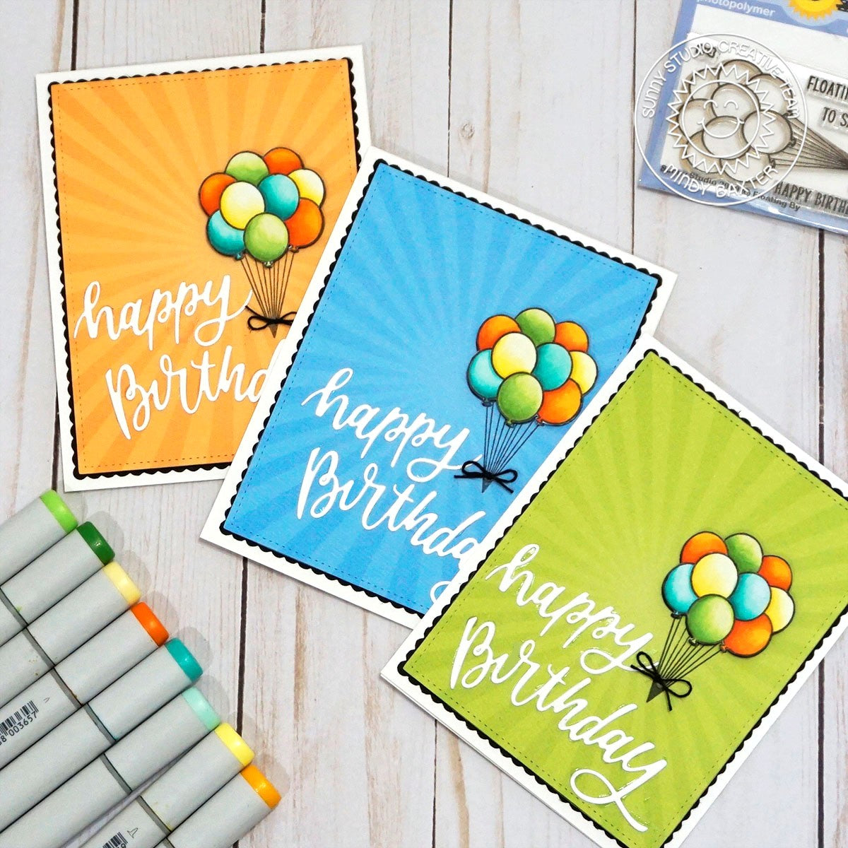Sunny Studio Floating By Balloon Bouquet 2x3 Clear Photo-polymer Stamp - Sunny Studio Stamps sunny-studio-floating-by-balloon-bouquet-2x3-clear-photo-polymer-stamp-sunny-studio-stamps