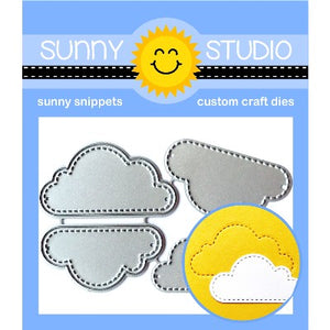 Sunny Studio Stamps Fluffy Clouds Stitched Piercing 4-piece Mini Metal Cutting Dies