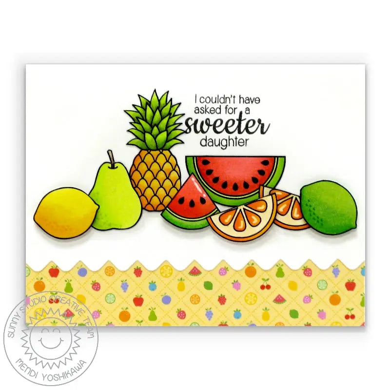 Sunny Studio Stamps Fresh & Fruity Mixed Fruit Life Is Sweeter Card