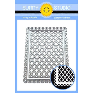 Sunny Studio Stamps Frilly Frames Lattice Stitched Scalloped Low Profile Metal Cutting Dies