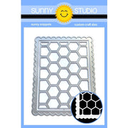Sunny Studio Stamps Frilly Frames Hexagon Stitched Scalloped Rectangle Honeycomb Metal Cutting Dies