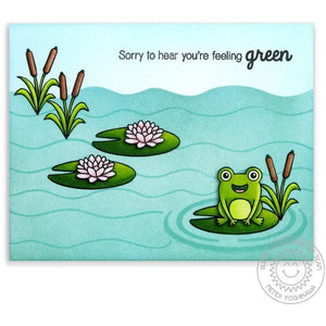 Sunny Studio Stamps Froggy Friends Frog Sorry You're feeling Green Get Well Card