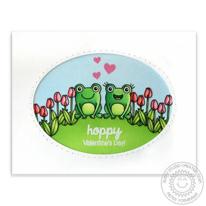 Sunny Studio Stamps Froggy Friends Hoppy Valentine's Day Frog Card