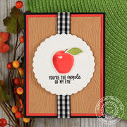 Sunny Studio You Are The Apple of My Eye Kraft & Gingham Card (using Fruit Cocktail Stamps)