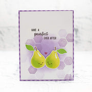 Sunny Studio Stamps Fruit Cocktail Lavender Perfect Pear Pair Card