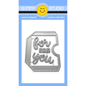 Sunny Studio Stamps Gift Card Pocket & "For You" Word Metal Cutting Dies SSDIE-250