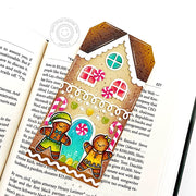 Sunny Studio Gingerbread Boy & Girl House Shaped Holiday Bookmark (using Christmas Cookies 2x3 Clear Stamps)