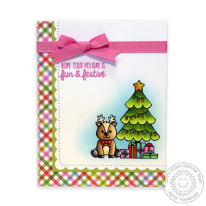 Sunny Studio Stamps Gleeful Reindeer Fun & Festive Christmas Tree Card