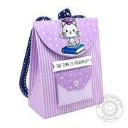 Sunny Studio Stamps Kitty Cat Graduation Handmade Paper Backpack (using Grad Cat Mini 2x3 Clear Photopolymer Stamp Set)