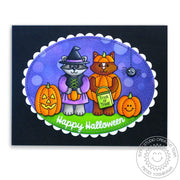 Sunny Studio Stamps Halloween Cuties Critters in Witch & Pumpkin Costumes Card