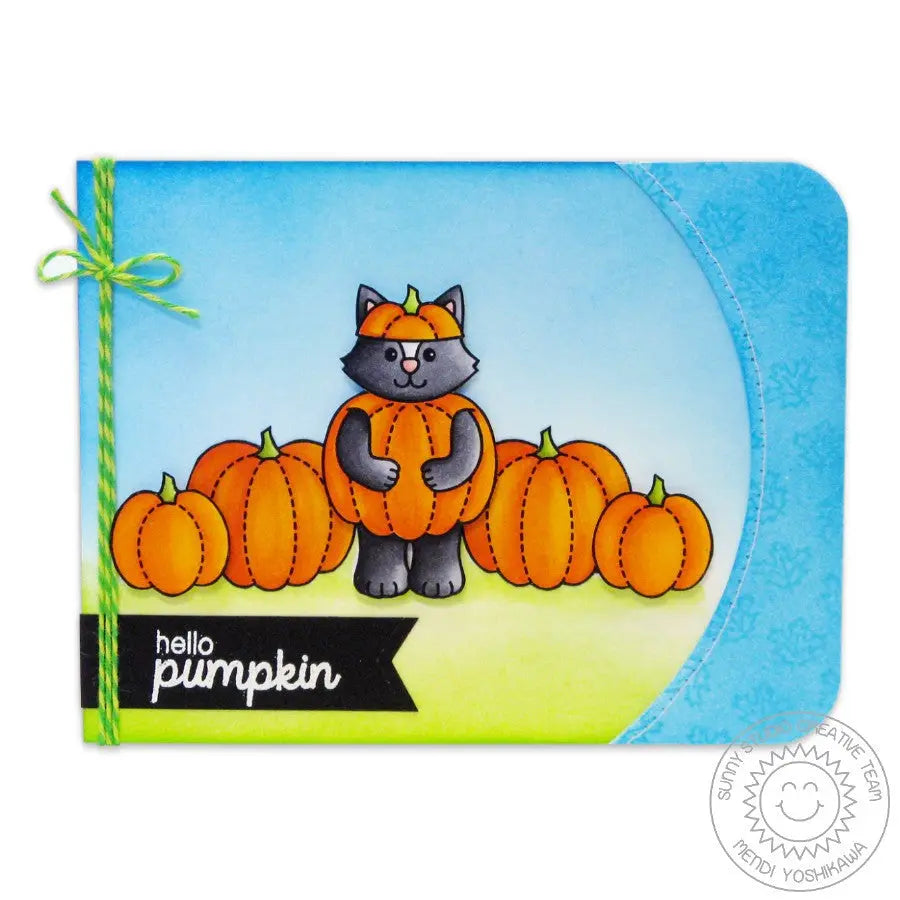 Sunny Studio Stamps Halloween Cuties Hello Pumpkin Fall card