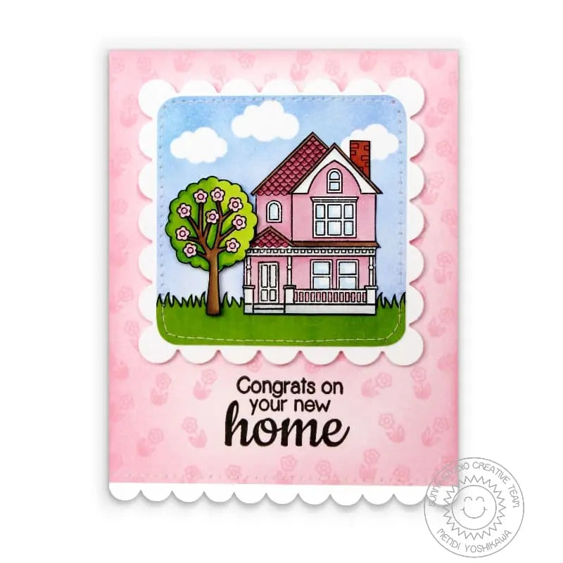 Sunny Studio Stamps Happy Home Congrats On Your New House Victorian Card