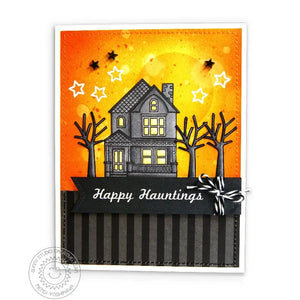 Sunny Studio Stamps Happy Home Haunted Mansion Halloween Card