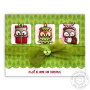 Sunny Studio Stamps Happy Owlidays Tree Print Card (using Holiday Cheer 6x6 Paper)