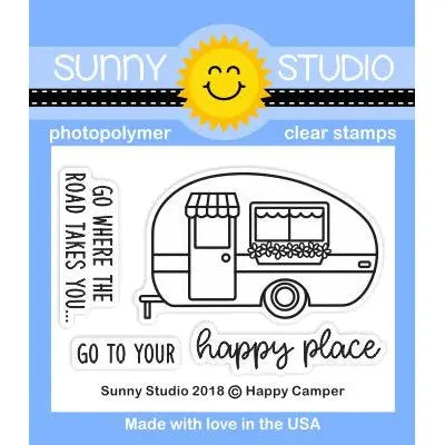 Sunny Studio Stamps Happy Camper 2x3 Clear Photopolymer Stamp Set