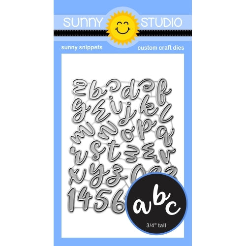Sunny Studio Stamps Hayley Lowercase Lower Alphabet Letters & Numbers Metal Cutting Dies SSDIE-329