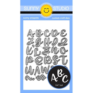 Sunny Studio Stamps Hayley Uppercase Upper Alphabet Letters & Punctuation Metal Cutting Dies SSDIE-330