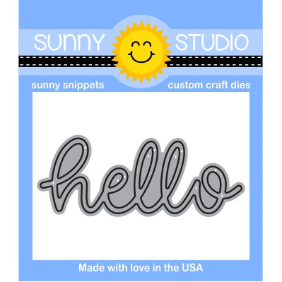 Sunny Studio Stamps Hello Word Die