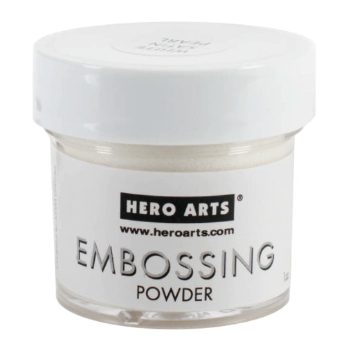 Sunny Studio Stamps: Hero Arts White Satin Pearl Embossing Powder - 1 ounce Jar PW118