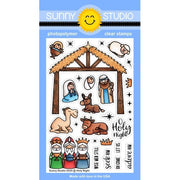 Sunny Studio Stamps Holy Night Religious Nativity Christmas 4x6 Clear Photopolymer Stamp Set