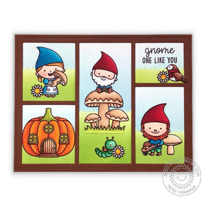 Sunny Studio Stamps Home Sweet Gnome Horizontal Comic Strip Style Card