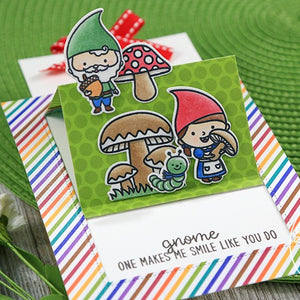 Sunny Studio Stamps Colorful Gnome Pop-up Card by Juliana Michaels featuring Sliding Window Metal Cutting Dies