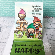 Sunny Studio Stamps You Make My Heart Happy Gnome Pop-up Card by Lexa Levana featuring Sliding Window Metal Cutting Dies