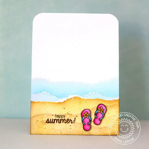 Sunny Studio Stamps Island Getaway Happy Summer Flip Flops Card