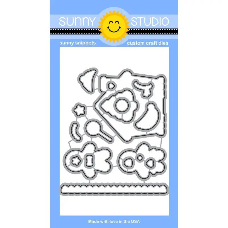 Sunny Studio Stamps Jolly Gingerbread Steel Rule Dies Set