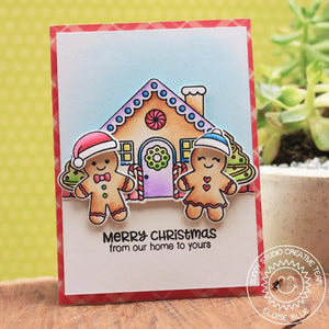 Sunny Studio Stamps Jolly Gingerbread Merry Christmas From Our House to Yours Card