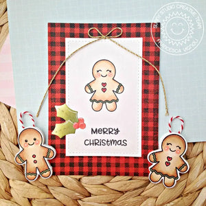 Sunny Studio Stamps Jolly Gingerbread Holiday Girl Christmas Card & Ornaments