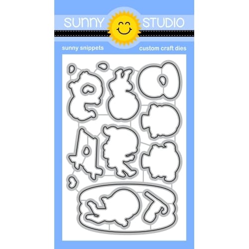 Sunny Studio Stamps Kiddie Pool Kids Summer 16-Piece Low Profile Metal Cutting Dies Set