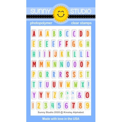 Sunny Studio Kinsley Alphabet ABC's 3x4 Clear Photopolymer Stamp Set