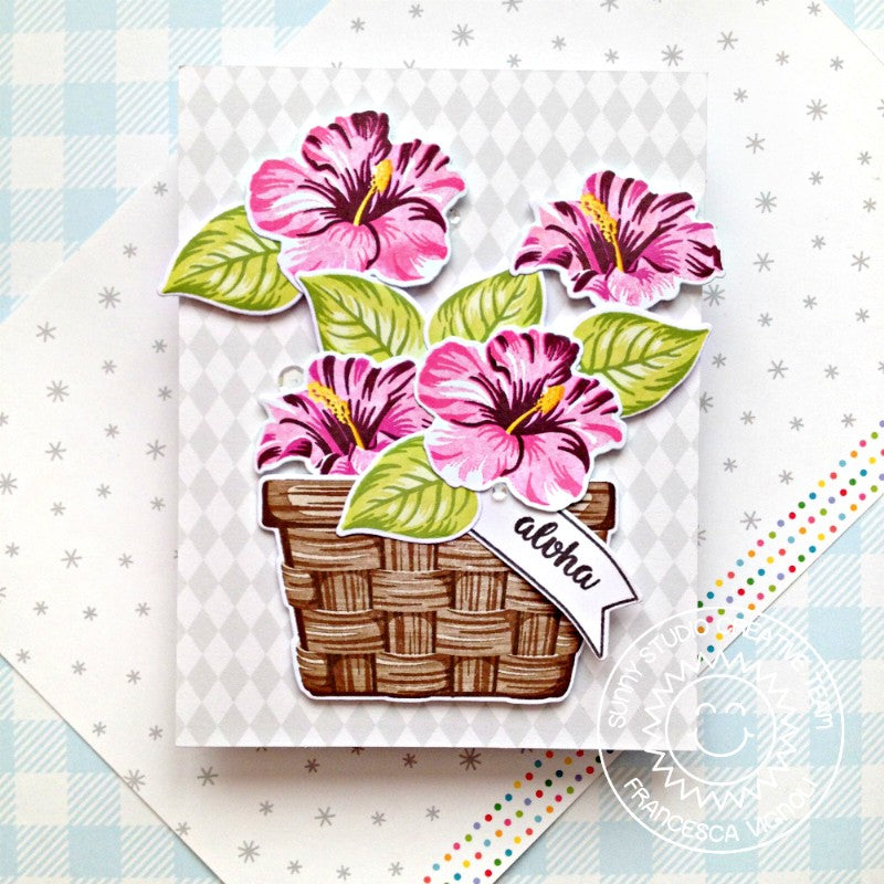 Sunny Studio Stamps Photopolymer Clear Layered Basket Stamps