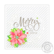 Sunny Studio Stamps Elegant Poinsettia Handmade Holiday Christmas Card by Anja (using Subtle Grey Tones 6x6 Patterned Paper Pack)