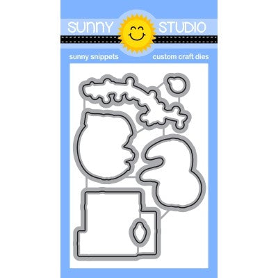 Sunny Studio Stamps Lazy Christmas Sloth Metal Cutting Dies