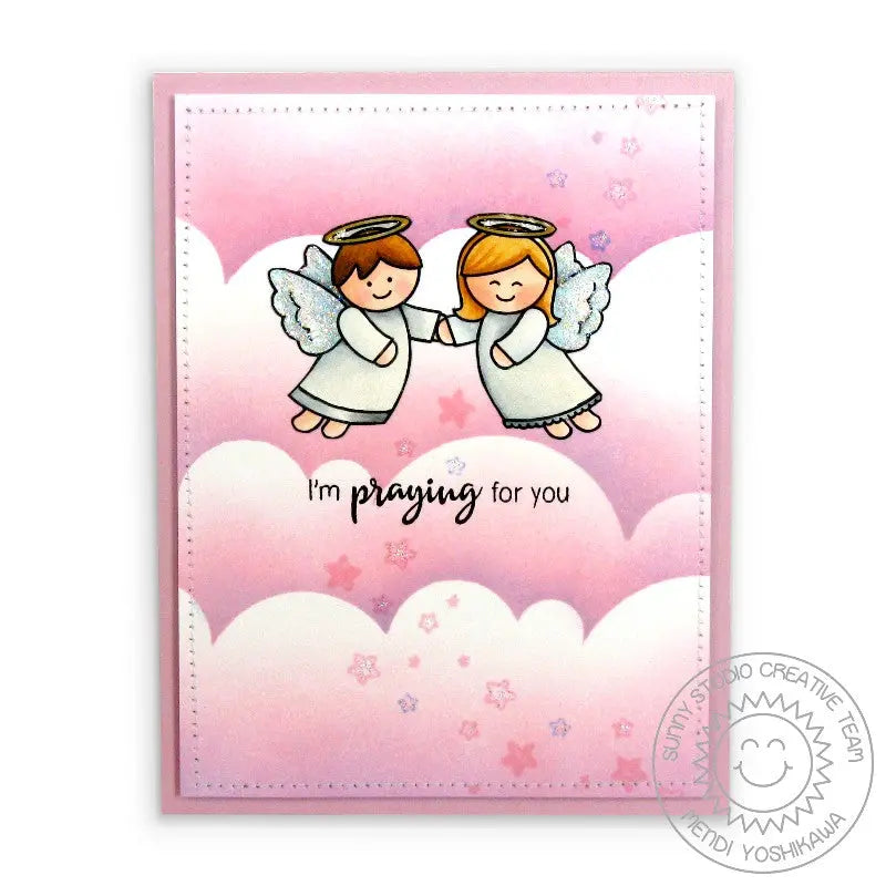 Sunny Studio Stamps Little Angels Praying For You Card