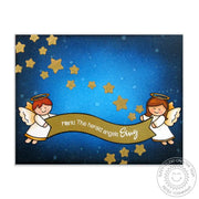 Sunny Studio Stamps Little Angels Hark The Herald Angels Sing Christmas Card