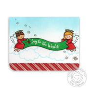 Sunny Studio Stamps Little Angels Joy To The World Christmas Card