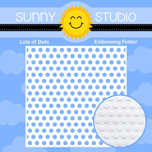 Sunny Studio Stamps Lots of Dots Polka-dot 6x6 Embossing Folder