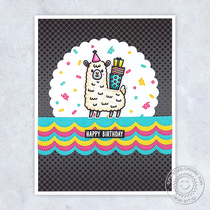 Sunny Studio Stamps Clear Photopolymer Lovable Llama Stamps