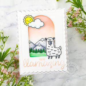 Sunny Studio Stamps You're Llamazing Punny Llama Handmade Card (using Loopy Letters Alphabet Dies)