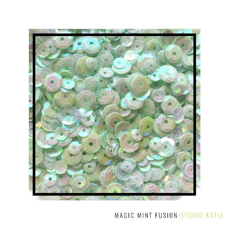 Studio Katia Magic Mint Green Fusion Iridescent Sequins Mix