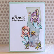Sunny Studio Stamps Magical Mermaids Shaker Card
