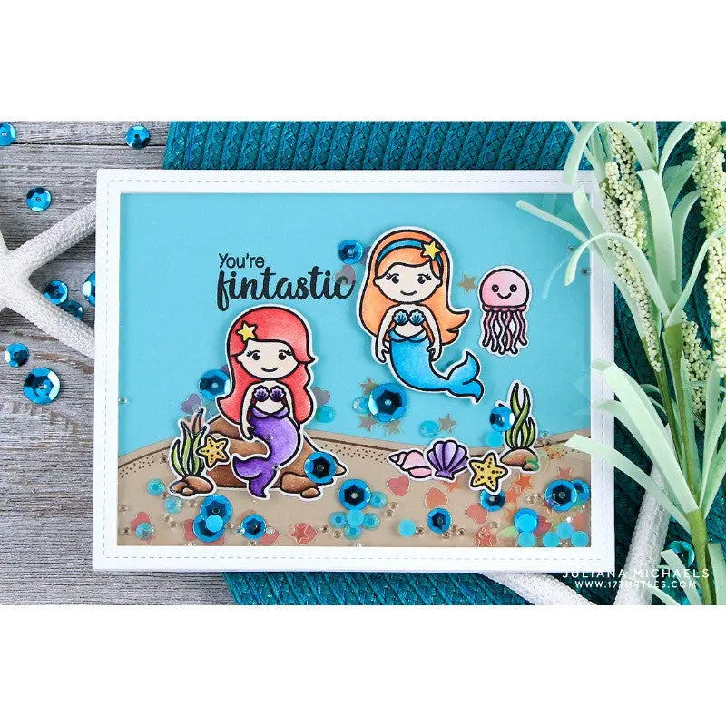 Sunny Studio Stamps Magical Mermaids Shaker Card