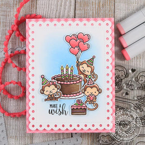 Sunny Studio Stamps Make A Wish Monkeys Eating Birthday Cake Card