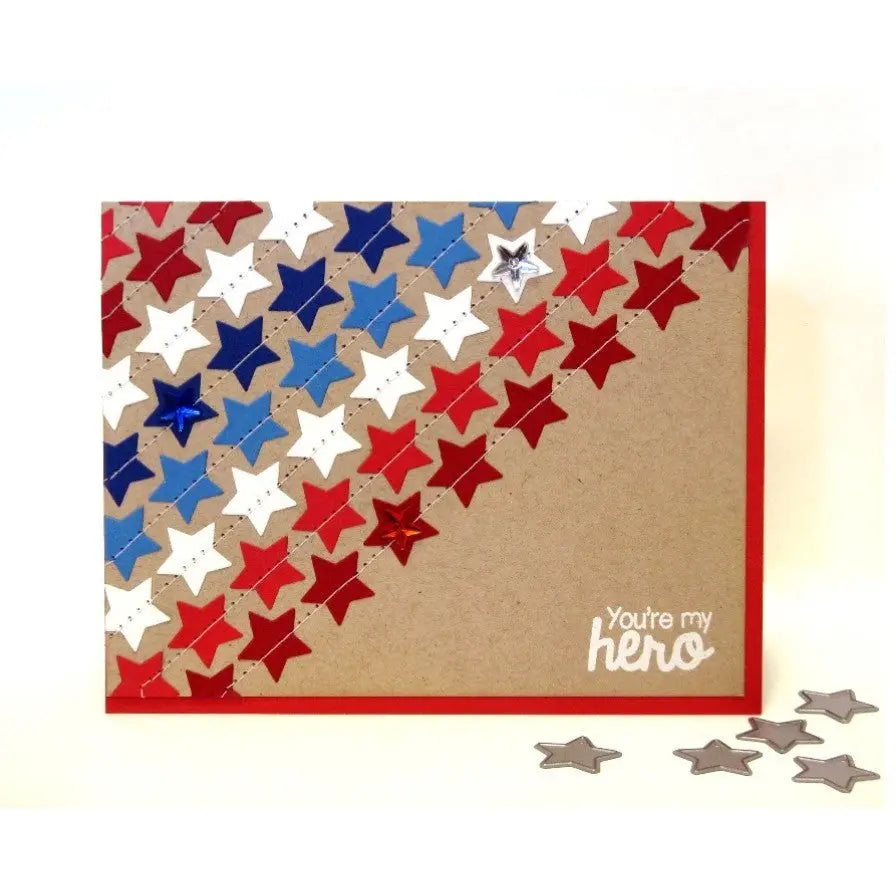Sunny Studio Stamps Basic Mini Shape Dies Fourth of July Star Card