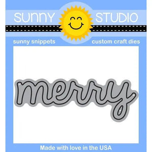 Sunny Studio Stamps Merry Word Metal Cutting Die