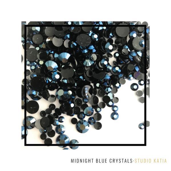 Studio Katia Midnight Blue Round Crystals in 3mm, 4mm, 5mm & 6mm